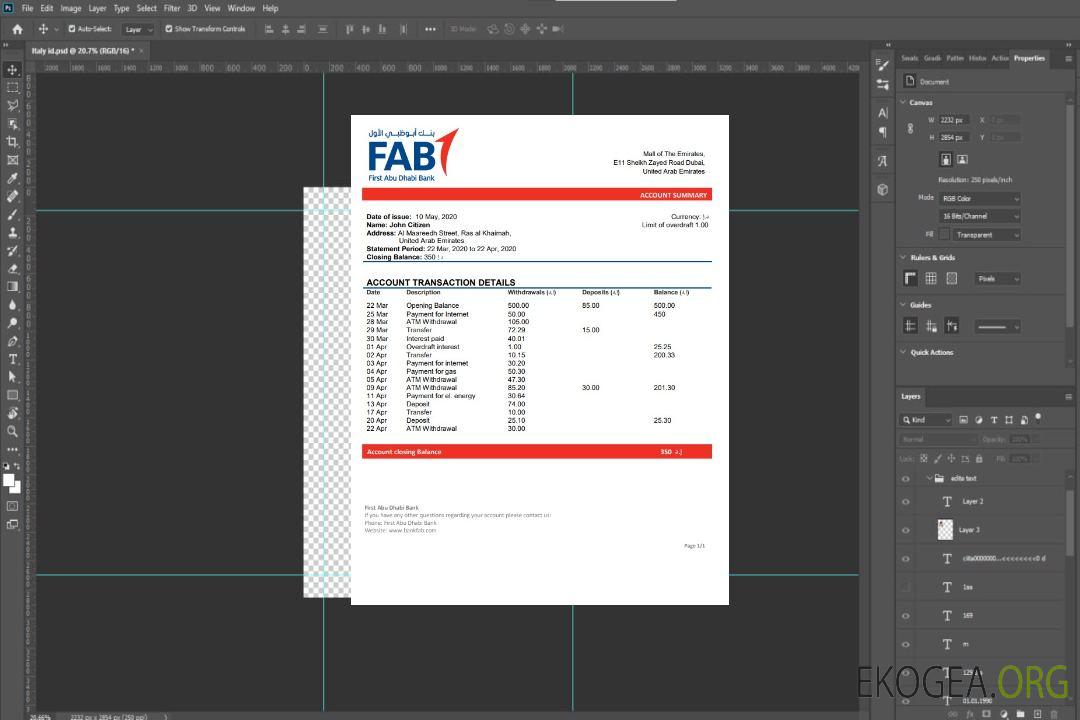Premier relevé bancaire des Émirats arabes unis à Abu Dhabi, modèle facile à remplir au format Word et PDF template Premier relevé bancaire des Émirats arabes unis à Abu Dhabi, modèle facile à remplir au format Word et PDF template